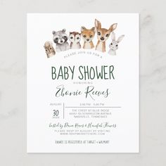 a baby shower with animals on it