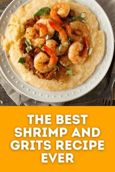 Savory Shrimp and Cheesy Grits Delight Crockpot Shrimp And Grits, Savory Grits, Dinner With Shrimp, Best Shrimp And Grits Recipe, Shrimp N Grits Recipe, Cheesy Grits, Easy Protein, Ceviche Recipe, Grits Recipe