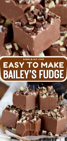 This Bailey’s Fudge recipe is the perfect dessert for you! This easy-to-make chocolate Bailey's fudge tastes absolutely delicious, and is the perfect amount of rich amazingness! Save this sweet treat for later! Baileys Fudge, Weight Watcher Desserts, Baileys Recipes, Christmas Cooking, Fudge Recipes, Chocolate Fudge, Sweets Treats