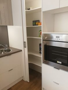 the kitchen is clean and ready to be used as a storage area for cooking items