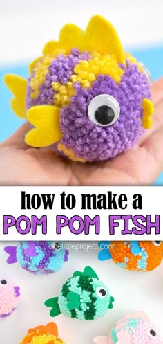 how to make a pom pom fish craft for kids with pictures and instructions