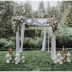 Wedding Arch Drapes 2 Panels 6 Yards White and Gray Sheer Chiffon Fabric Drapery Wedding Backdrop Decor - Lasercutwraps Shop Wedding Arch Draping, Wedding Drapery, Arch Draping, Wedding Forest, Indoor Lanterns, Rustic Wedding Showers, Reception Backdrop, Wedding Send Off, Wedding Shower Decorations