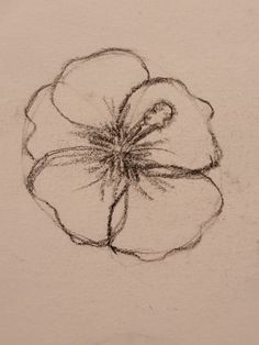 a drawing of a flower is shown in black and white