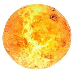 an image of the planet venus taken from space on a white background with no clouds