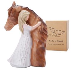 PRICES MAY VARY. Embrace Horse Figurine - A girl embraces the neck of her brown horse. It represents the girl's affection for horses or a fond memory between them. It also marks the energy you've got from the beautiful relationship with your horse. Gift With Sentiments - The written on the gift box is 'Truly a friend, always be with you', which expresses horse is always your good friend, which represents friendship, loyalty, trust, and accompany. A thoughtful gift for horse lovers. Gifts For Wom Horse Gifts For Women, Horse Christmas Decorations, Horse Keepsake Ideas, Horse Shoes Crafts, Horse Bedroom Ideas, Horse Bedroom Decor, Best Friend Gifts For Christmas, Thoughtful Gifts For Best Friends, Horse Lovers Bedroom