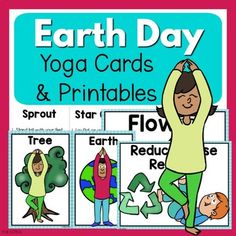 Earth Day yoga cards are great to use with kiddos to get them moving during the day.   Each card has a description and photo of how children can get in the yoga pose.  Also included is a printable with a picture of the pose.  *SEE PREVIEW*SEE ALL OF THE EARTH DAY YOGA OPTIONS FROM PINK OATMEALHow to UseThe Earth Day yoga cards usually work best when gone through as a group or individually at first in steps until students get good at knowing the poses.   After kiddos get good at the  yoga cards t Earth Day Yoga Poses, Earth Week Preschool, Earth Day Yoga, Earth Day Preschool, Reggio Activities, Bee Bots, Clip Art Kids, Earth Day Theme