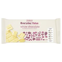 tesco everyday value white chocolate bar