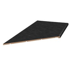 a black mat that is laying on the ground