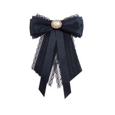 PRICES MAY VARY. Easy to Use: The locking brooch pin back can make you clip your bow tie quickly and easily. Bowtie Size: 13 x 20 cm/5.11" x7.87" Perfect for skirt or blouse shirt , it will change the style more elegant and lovely. Package: 1 pc Lady Brooch Pin bow Tie . Fits: Fit Adult Women or men, Ladies, and Girls or students . Great for formal events, weddings, balls, parties etc Occasions:Work,formal occasions or casual ，which adds flavor to you outfits and complete your look. You can wear Jabot Collar, Ouji Fashion, Tie For Women, Tie Women, Pearl Bow, Bow Brooch, Pre Tied Bow Tie, Party Kleidung, Lace Bows