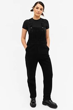 Black denim dungarees - Black - Monki WW Black Denim Dungarees, Black Dungarees, Denim Dungarees, Different World, A Different World, World Of Fashion, Fashion Online Shop, Black Denim