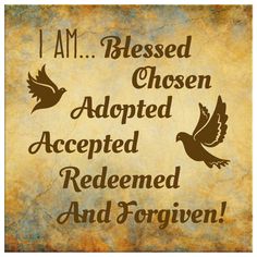 I am blessed chosen adopted accepted redeemed and forgiven canvas wall art