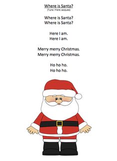 a santa clause poem with the words where is santa?