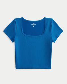 Women's Ribbed Seamless Fabric Square-Neck Top | Women's Tops | HollisterCo.com Birthday Money, Casual School Outfits, Square Neck Top, Comfy Shorts, Fabric Squares, Preppy Outfits, Women's Tops, Fashion Tops, Square Neckline