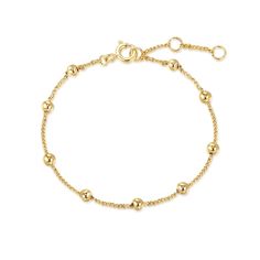 Micro Bead & Chain Bracelet - eklexic Elegant Silver Name Bracelet With Round Beads, Dainty White Gold Round Beads Jewelry, Elegant Adjustable Bracelet With Round Beads, Elegant Beaded Bracelets With Adjustable Chain, Elegant Beaded Bracelets With Adjustable Chain For Formal Occasions, Elegant Beaded Bracelet With Adjustable Chain For Formal Occasions, Elegant Hypoallergenic Name Bracelet With Round Beads, Elegant 14k Gold Hypoallergenic Chain Bracelet, Elegant Hypoallergenic 14k Gold Chain Bracelet