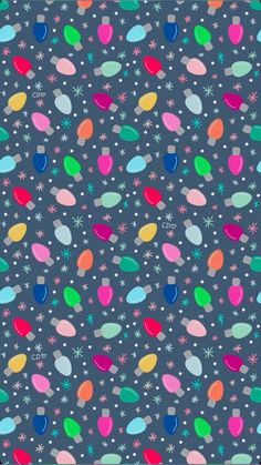 a blue background with multicolored circles and stars