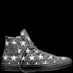 Chuck Taylor All Star II Reflective Star Print White/Silver/White Painted Canvas Shoes, Star Converse, Girls Converse, All Stars Converse, Simple Shoes, Womens Converse, Converse All Star, Chuck Taylor All Star, Converse Shoes