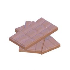 two pieces of chocolate sitting on top of each other