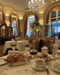 a table set for two in a fancy restaurant