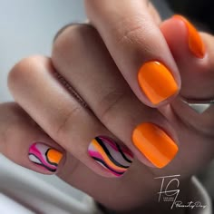 Trendy Orange Nails, Fairy Nails, Wedding Acrylic Nails, Spring Acrylic Nails, Finger Nail Art, Model Nails, Nails Now