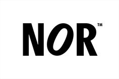 the word nor on a white background