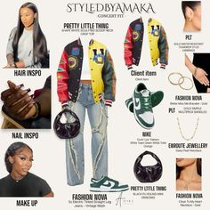 a poster with different types of clothes and accessories on it's front page, including an advertisement for style by maka