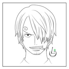 the face of a man with short hair and an ear piercing on his nose is outlined in