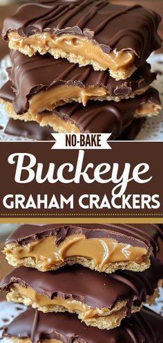 no - bake buckeye graham crackers are the perfect treat for any holiday gathering