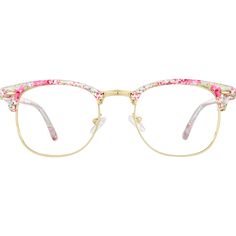 You can't help but feel pretty in a floral eyeglasses. This wide browline is made with lightweight plastic for a comfortable wear. It is available in the following glossy floral prints: black with red flowers; pink flowers; and a bold multi-colored pattern with shades of red/coral/green. Adjustable nose pads provide added comfort. | Zenni Women's Browline Prescription Eyeglasses Pattern Floral Mixed Browline Glasses, Classic Vibe, Rim Design, Zenni Optical, Cute Glasses, Oval Face Shapes, Oval Face, Light Spring, Jewelry Lookbook