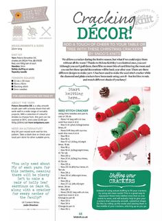 an article about crocheting and christmas decorations with instructions on how to make them