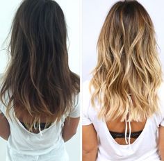 80's Hairstyle, Blonde Wavy Hair, Brunette To Blonde, Blonde Balayage, Blonde Hair Color, Length Hair, Blonde Highlights, Ombre Hair