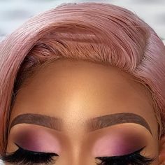 Pink And Black Makeup Looks Black Women, Dark Pink Makeup Looks, Magenta Makeup Look, Natural Pink Makeup Look, Pink Brown Eyeshadow, Pink And Brown Eyeshadow, Pink Makeup Looks Black Women, Pink Eyeshadow Looks, Black Makeup Looks