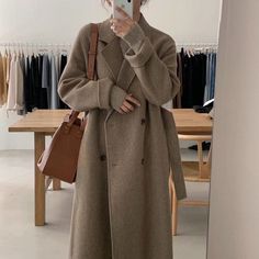 Item Type: Coat Gender: Women Material: Wool, Acrylic Closure Type: Belt Style: Casual Sleeve Length(cm): Full Collar: Turn-Down Package Includes: 1 x Pc Size Bust (cm / inch) Length (cm / inch) One 110 / 43.31 108 / 42.52 Boho Winter Coat, Long Wool Coat Women, Apricot Clothing, Wool Jackets Women, Chic Outerwear, Wool Winter Coat, Wool Coat Women, Long Wool Coat, Woolen Coat