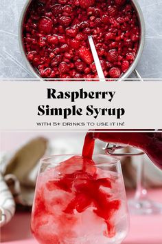 Raspberry Simple Syrup, Southern Foods, Raspberry Drink, Strawberry Simple Syrup, Simple Syrup Cocktails, Raspberry Cocktail, Soda Syrup, Syrup Recipes, Drink Syrups