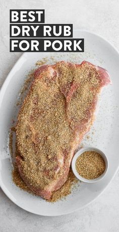 the best dry rub for pork on a white plate