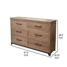 a large wooden dresser with drawers and measurements