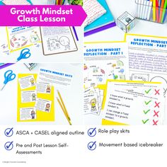 the growth minds class lesson includes four activities