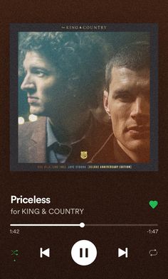 an mp3 player with the title priceless for king and country