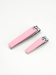 2pcs Pink Nail Clipper Set,Premium Stainless Steel Ultra Sharp Sturdy Curved Edge Cutter Trimmer Fingernail And Toenail Clipper Cutters, Fingernail Clipper Cutters Sets With Nail File Sharp Pink    Stainless Steel  Nail Cuticle   Nail,Hand & Foot Care, size features are:Bust: ,Length: ,Sleeve Length: Cute Nail Clippers, Fingernail Clippers, Sharp Nails, Lavender Nails, Steel Nail, Nail Cuticle, Rose Bonbon, Pink Nail, Trim Nails