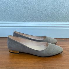 Brand New In Box. Japanese Brand Oriental Traffic Gray Ballerina Suede Flats In Size 38. Genuine Leather Lining. Black Dress Sandals, Brown Suede Ankle Boots, Canvas Slip On Shoes, Black Flip Flops, Ankle Strap Wedges, Wedge Ankle Boots, Timberlands Women, Suede Flats, Peep Toe Sandals