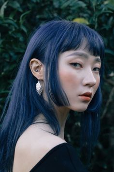 Hair Reference, Hair Inspo Color, Grunge Hair, Portrait Inspiration, Aesthetic Hair, Pretty Hairstyles, Blue Hair, Hair Looks, Hair Goals