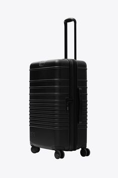 BÉIS 'The Medium Check-In Roller' in All Black - All Back 26 inch Medium Rolling Luggage & Checked Suitcase Black Beis Luggage, Lauren Blakely, Trip Supplies, Bff Travel, Black Suitcase, Luggage Black, Hard Suitcase, Black Luggage, Sigh Of Relief