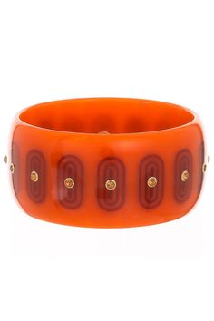 MARK DAVIS-Citrine Orange Bakelite Bangle-YELLOW GOLD Bakelite Bangles, Palm Beach Jewelry, Marissa Collections, Discount Jewelry, Jewel Box, Fine Jewels, Selling On Ebay, Jewelry Lover, Citrine