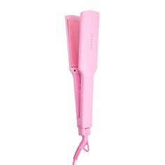 Our Party Pink Sleek & Slay Wide Plate Flat Iron is here to help you slay frizz and serve up shine whether you're straightening your tresses or touching up strands. With its extra wide 1.75" Tourmaline Ceramic plates, this tool effortlessly glides through your hair while locking in moisture, conditioning the cuticles, and banishing frizz for a super glossy finish. Experience the magic of gentle Tourmaline Ceramic that heats hair from the inside out, protecting your outer hair layer and reducing Pink Flat Iron, Pink Hair Straightener, Pink Hair Tools, Hair Flat Iron, Wishlist Ideas, Hair Straighteners Flat Irons, Travel Hairstyles, Flat Irons, Straighten Iron