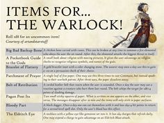 an image of a text description for the warlock