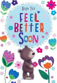 Hope You Feel Better Soon Card - The Present Picker Hope Youre Feeling Better, Recovery Cards, Feel Better Soon