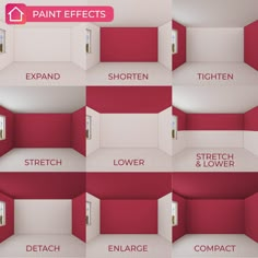 the different types of paint effects are shown in this graphic above it's description