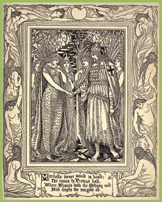 an old book with two women shaking hands