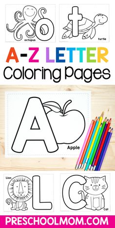 the abc letter coloring pages for preschool and pre school students to color with their own alphabets