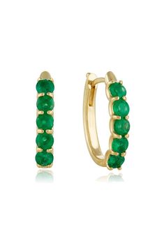 Effy Brasilica 14K Yellow Gold Emerald Earrings, 1.71 TCW Gold Emerald Earrings, Effy Jewelry, Yellow Stone, Emerald Earrings, Shiny Things, Earrings Collection, Gold Yellow, Gold Metal, Emerald