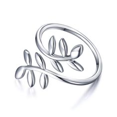 PRICES MAY VARY. Olive leaves have elegant appearance and symbolic of peace look forward to better life Ring size:8. Can be adjusted slightly（7-9）. Material:925 featured 3A grade quality Sterling Silver,Won't change color or get dark.Tarnish Resistant, Nickel Free. After-sales service: 3 months of no artificial damage, full refund, or free replacement guarantee. if you have any problems with jewelry for women, please feel free to contact us. Free exquisite wrap: bag + silver polishing cloth 
 Ha Gifts For Young Women, Olive Leaf Ring, Olive Leaves, Life Ring, Grandmother Gifts, Olive Leaf, Sterling Jewelry, Jewelry Companies, Open Ring